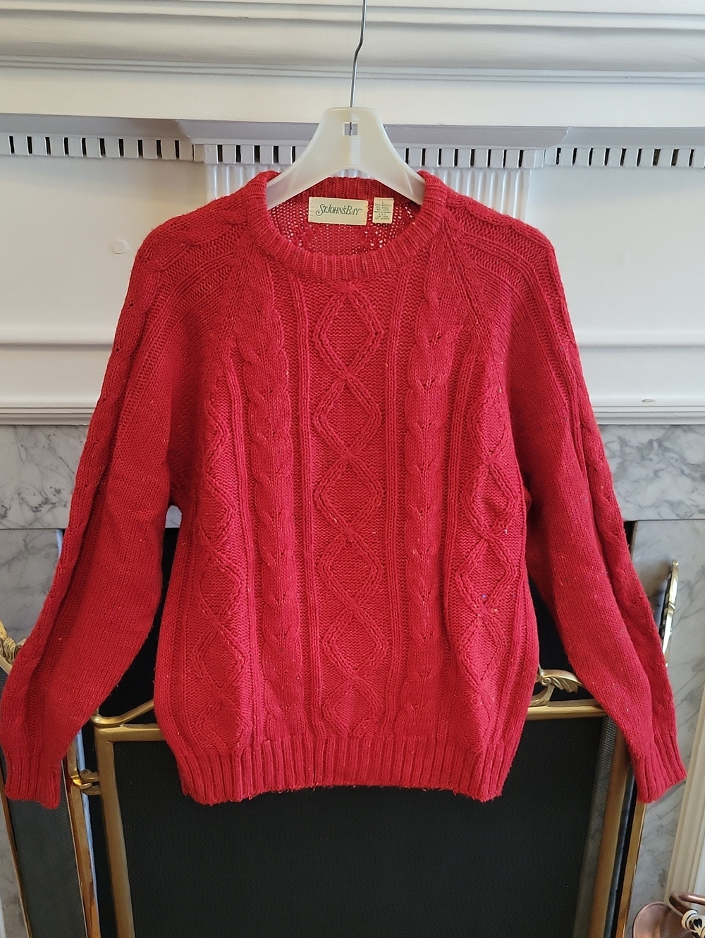 Vtg 80's St John's Bay Cable Knit Sweater
